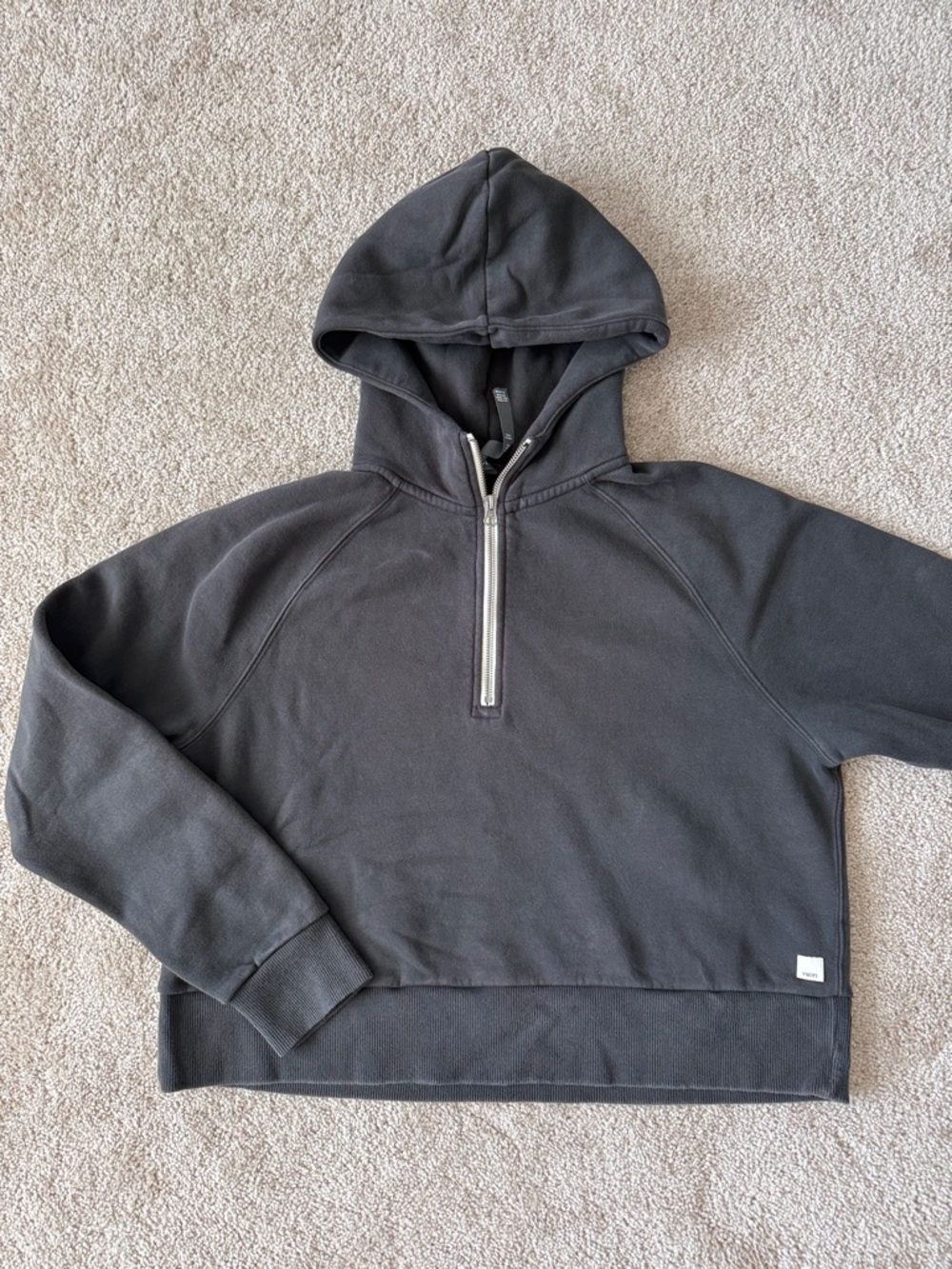 Vuori Restore Half Zip Hoodie Washed Black